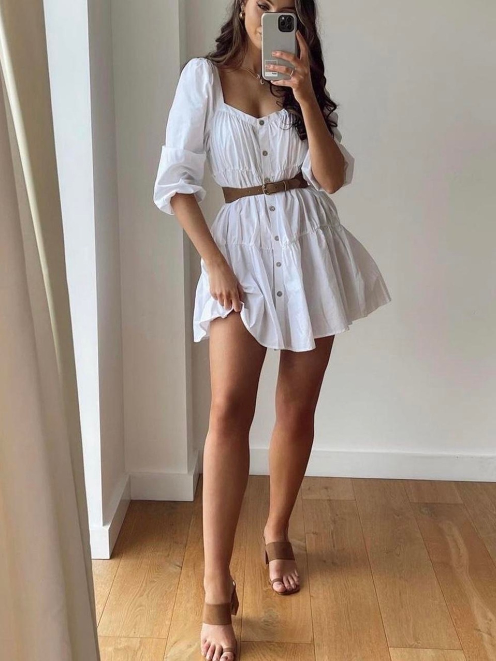 ZARA Poplin Mini Dress (Size XS)